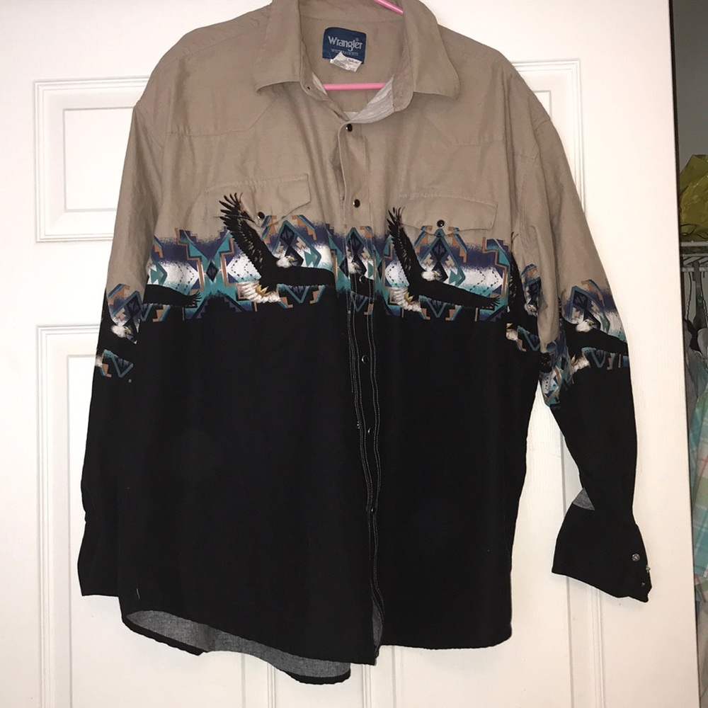 Vintage Wrangler western shirt. Fits like an XL